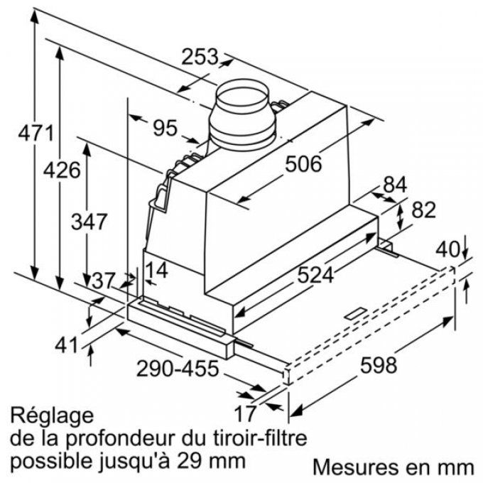 Hotte télescopique BOSCH - DFS067A50