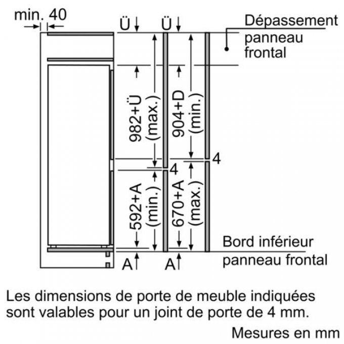 FRIGO ENCASTRABLE - SIEMENS - KI77VVS30