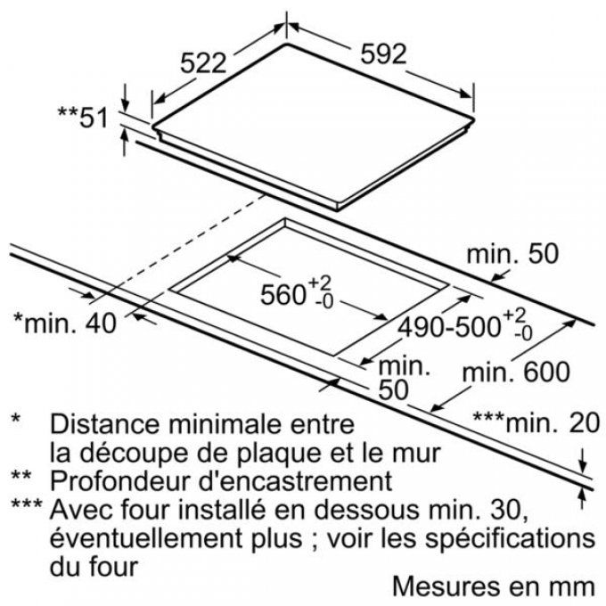 PLAQUE DE CUISSON - SIEMENS - EH651BJB1E