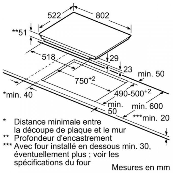 PLAQUE DE CUISSON - SIEMENS - EX851FEC1F