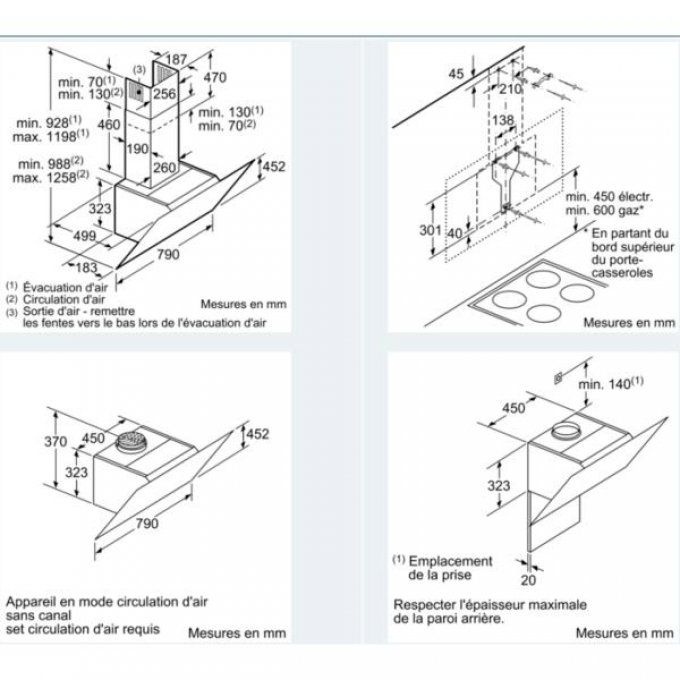 Hotte décorative murale SIEMENS - LC87KHM60