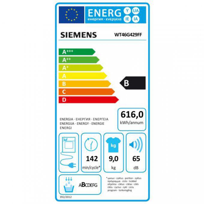 Sèche-linge frontal SIEMENS - WT46G429FF