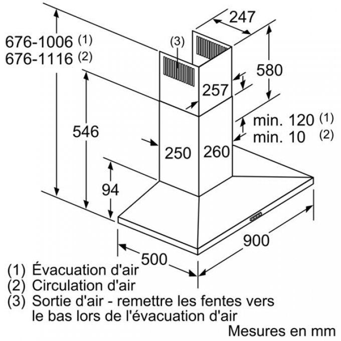 Hotte décorative murale NEFF - D95QFM4N0