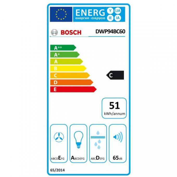 Hotte décorative murale BOSCH - DWP94BC60