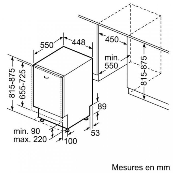 Lave-vaisselle Tout-intégrable BOSCH - SPV46IX01E