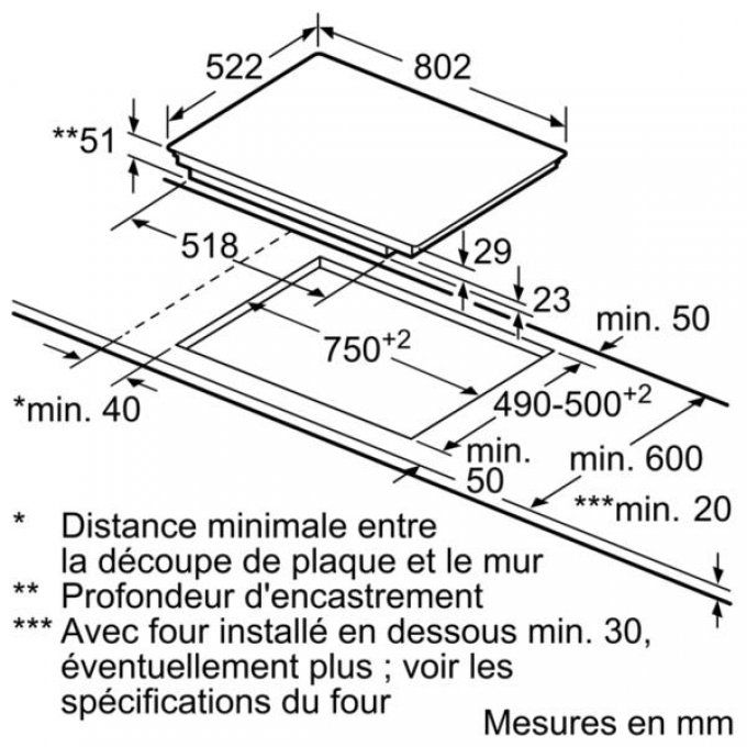 Table de cuisson induction BOSCH - PVS831FC5E