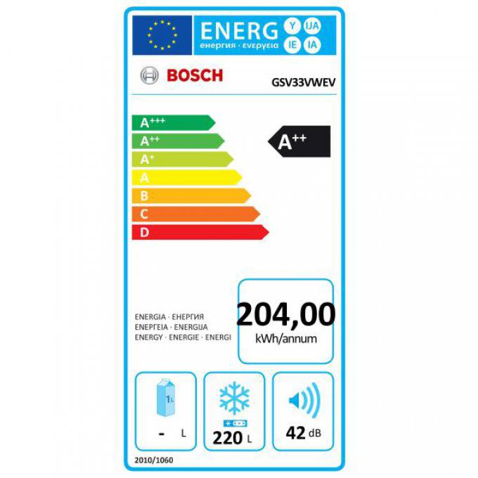 Congélateur armoire froid statique BOSCH - GSV33VWEV