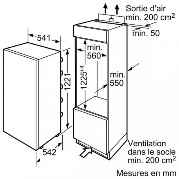FRIGO ENCASTRABLE - VIVA - VVIR2420