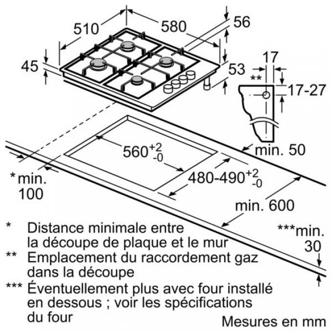 PLAQUE DE CUISSON - VIVA - VVG6B2P50