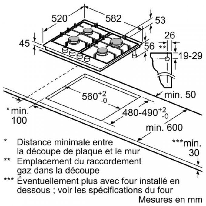 PLAQUE DE CUISSON - VIVA - VVG6B3P50F