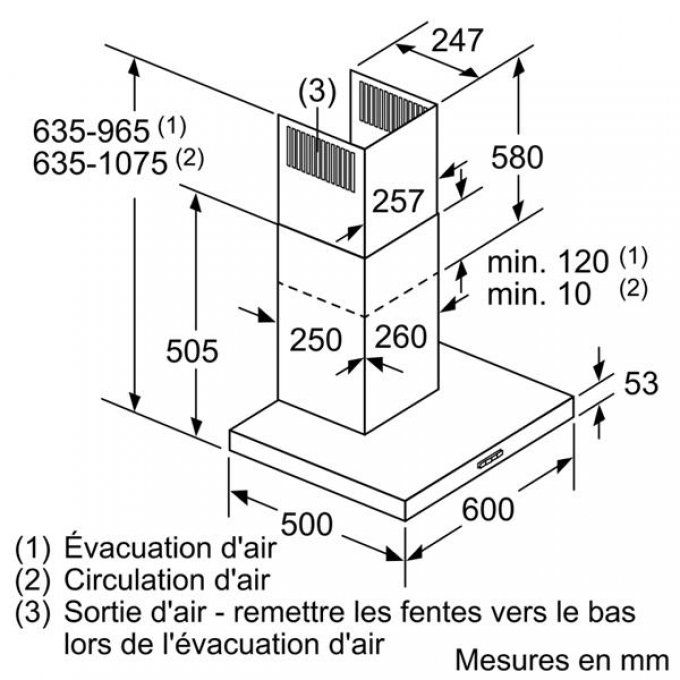Hotte décorative murale VIVA - VVA63E450