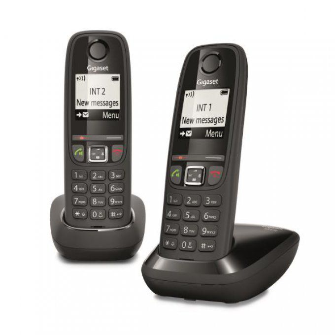 Téléphone résidentiel sans répondeur GIGASET - AS470DUONOIR