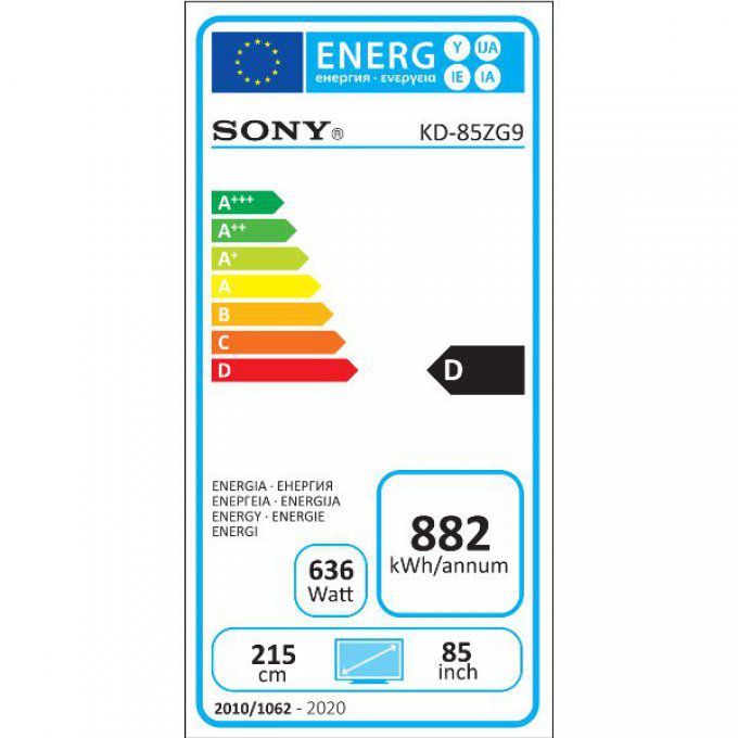Téléviseur 8K écran plat SONY - KD85ZG9B