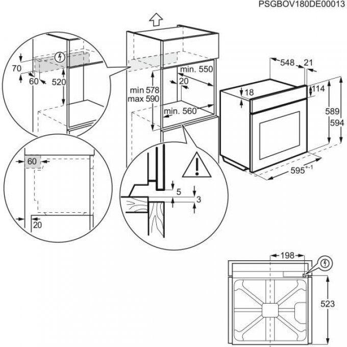 FOUR ENCASTRABLE - ELECTROLUX - EEC6610TOX