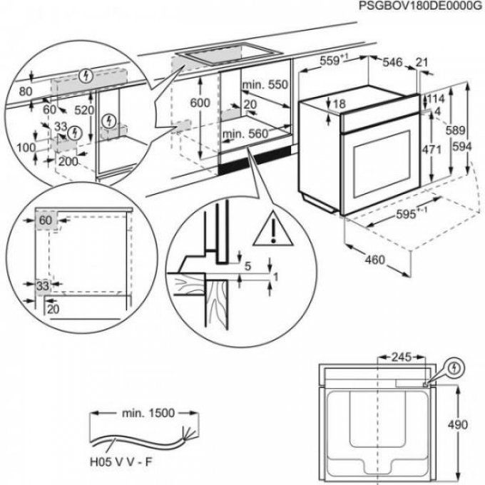 FOUR ENCASTRABLE - ELECTROLUX - EOC5841FOV