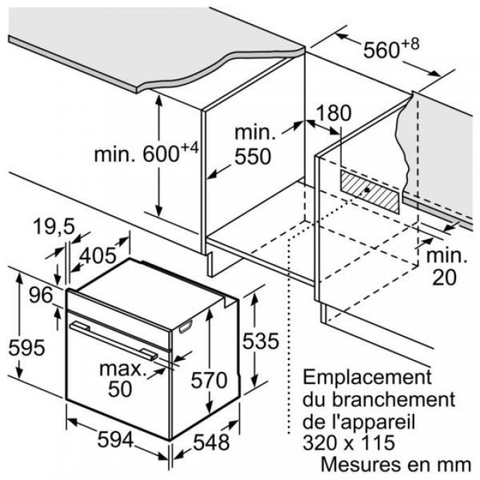 FOUR ENCASTRABLE - SIEMENS - HB573ABR0