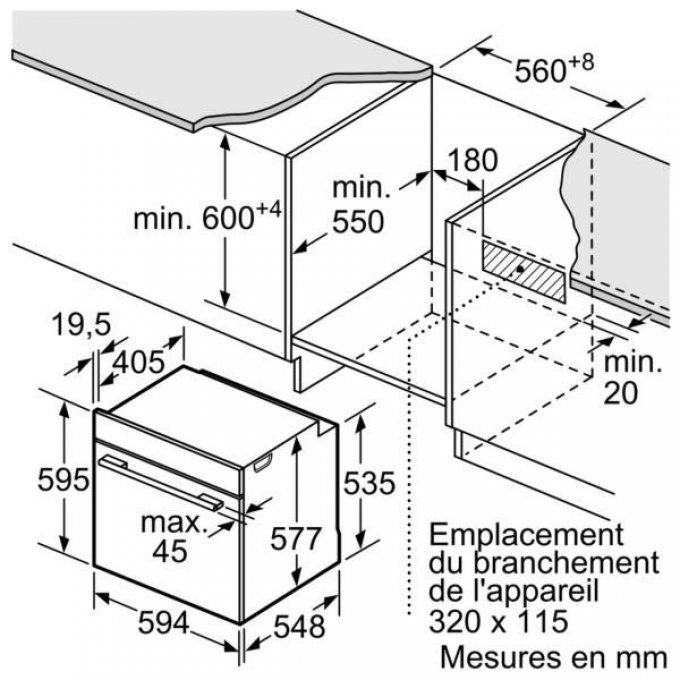 FOUR ENCASTRABLE - BOSCH - HBG6755S1F 