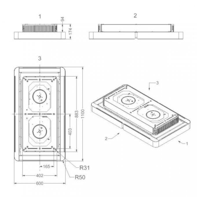 Groupe filtrant plafonnier avec moteur NOVY - D230
