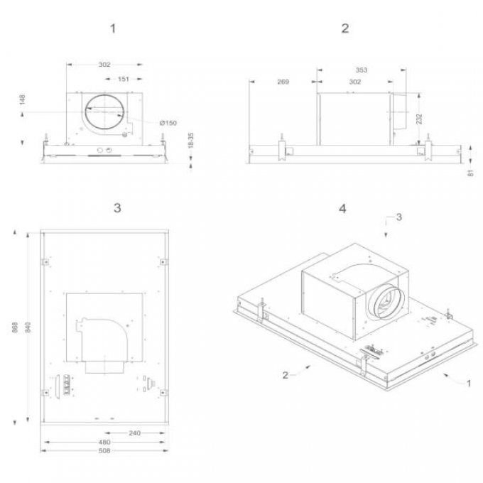 Groupe filtrant plafonnier avec moteur NOVY - D6831