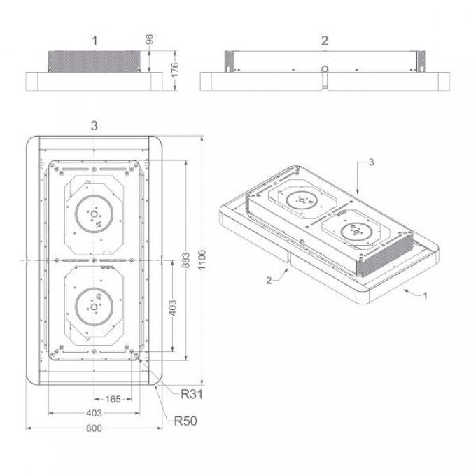 Groupe filtrant plafonnier avec moteur NOVY - D232