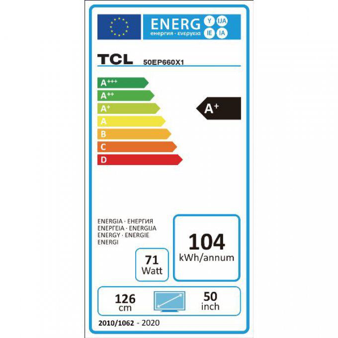 Téléviseur 4K écran plat TCL - 50EP660