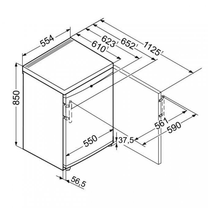 Réfrigérateur table top 4* LIEBHERR - KTS149