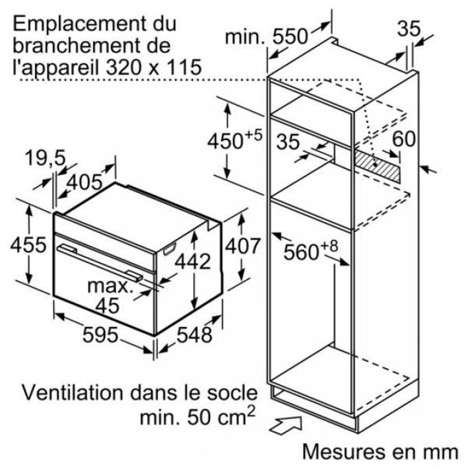 FOUR ENCASTRABLE - SIEMENS - CM633GBS1