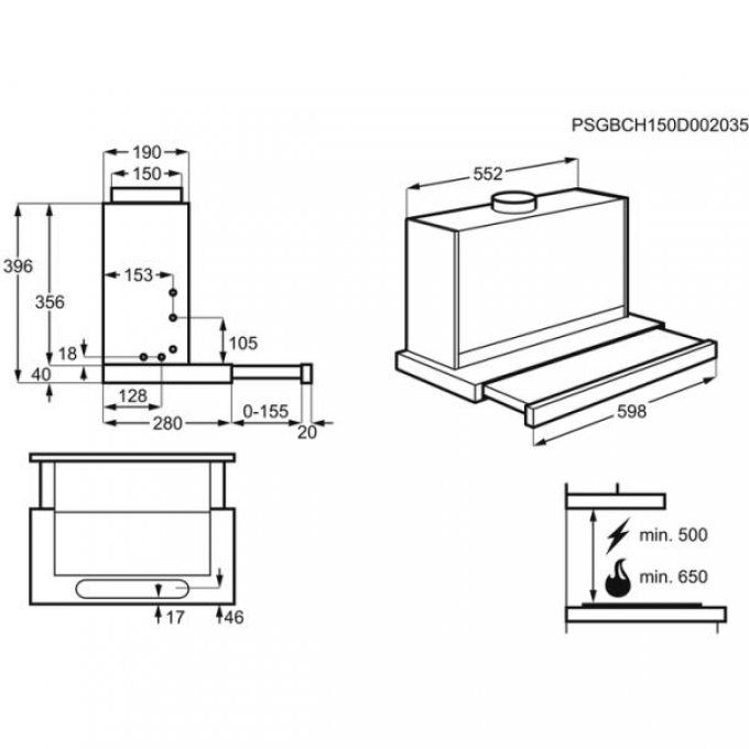 Hotte télescopique ELECTROLUX - EFP60460OX