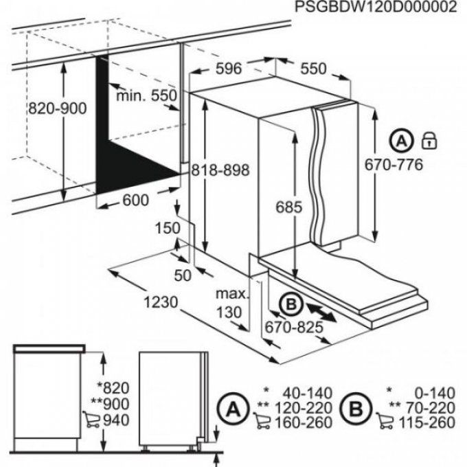 Lave-vaisselle Tout-intégrable AEG - FSK93705P