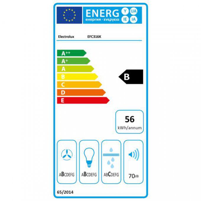 Hotte décorative murale ELECTROLUX - EFC316K