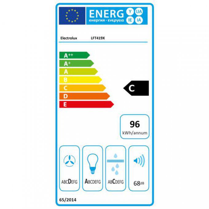 Hotte décorative murale ELECTROLUX - LFT419X