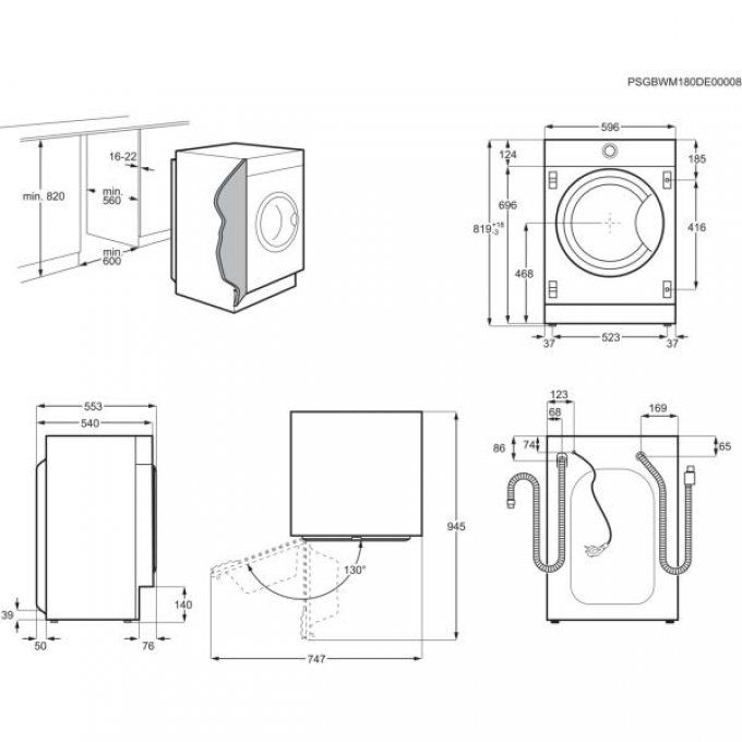 Lave-linge Tout-intégrable ELECTROLUX - EW7F1474BI