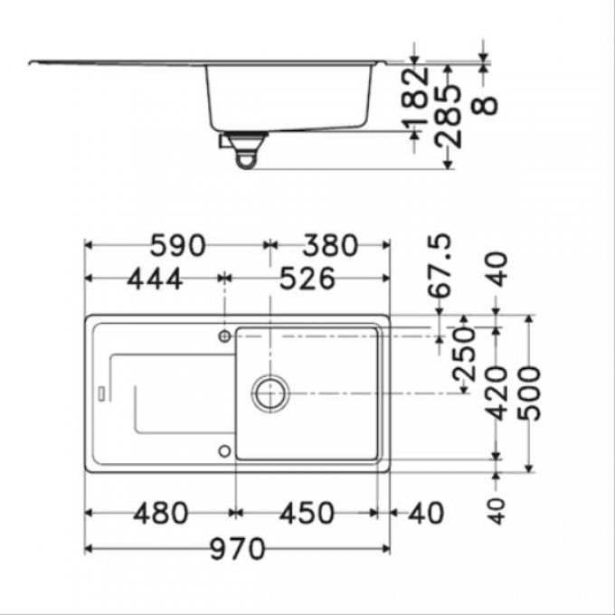 Packs évier + mitigeur 1 cuve FRANKE - 487269