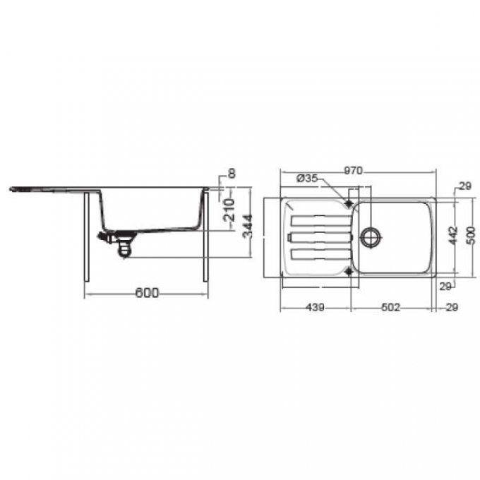 Packs évier + mitigeur 1 cuve FRANKE - 490221
