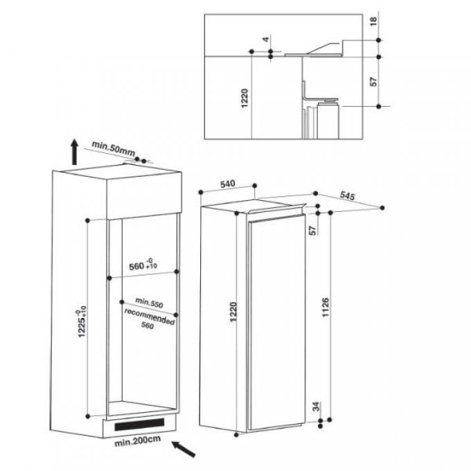 FRIGO ENCASTRABLE - WHIRLPOOL - ARG750A+