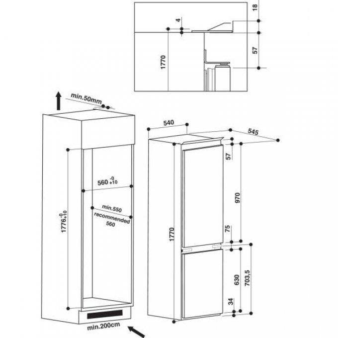 FRIGO ENCASTRABLE - WHIRLPOOL - ART6502A+