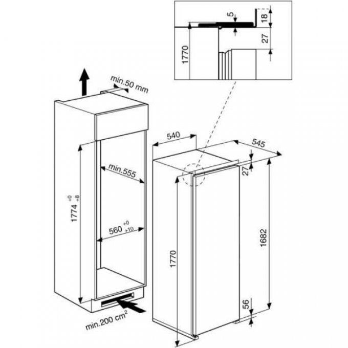 FRIGO ENCASTRABLE - WHIRLPOOL - ARG18070A+