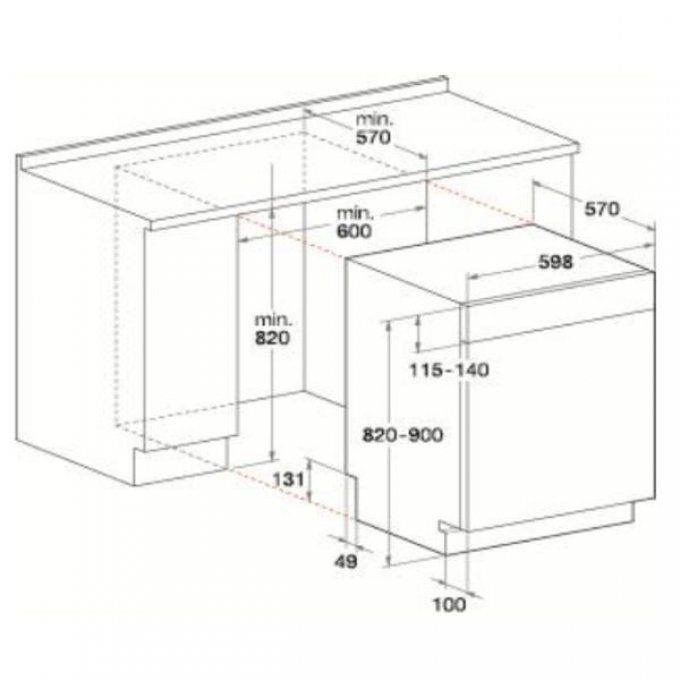 Lave-vaisselle intégrable WHIRLPOOL - WBO3T123PFB