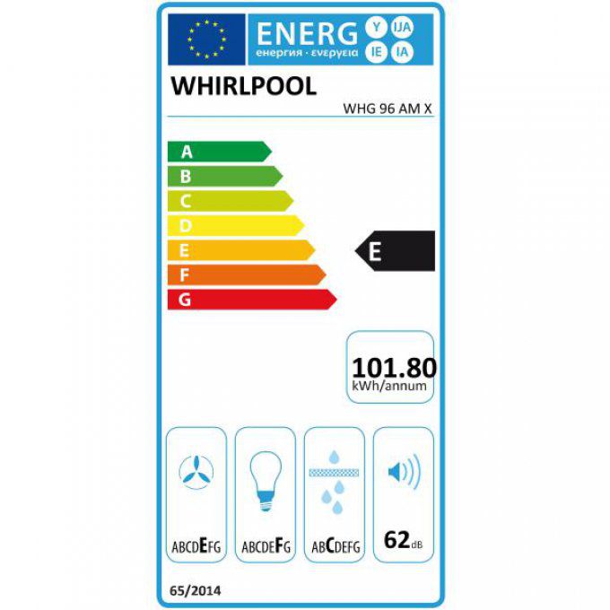 Hotte décorative murale WHIRLPOOL - WHG96AMX