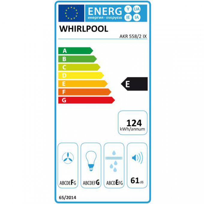 Hotte décorative murale WHIRLPOOL - AKR5582IX