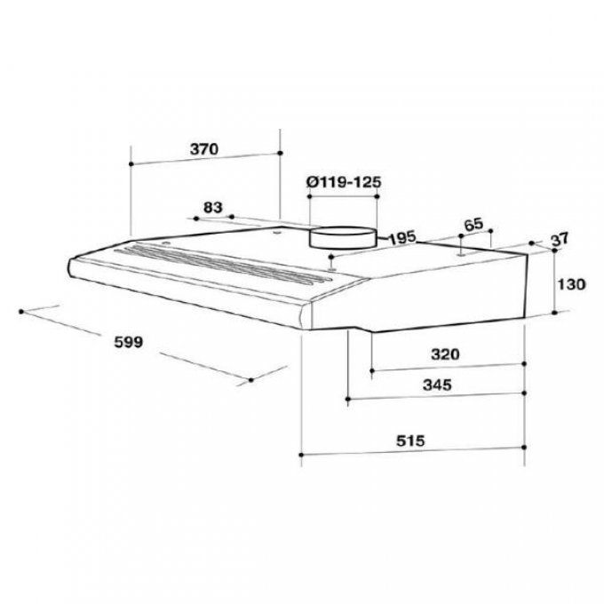 Hotte visière WHIRLPOOL - AKR4411NB