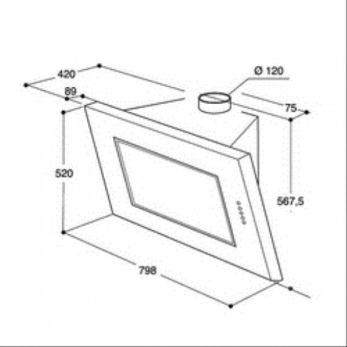 Hotte décorative murale WHIRLPOOL - AKR808IXNEW