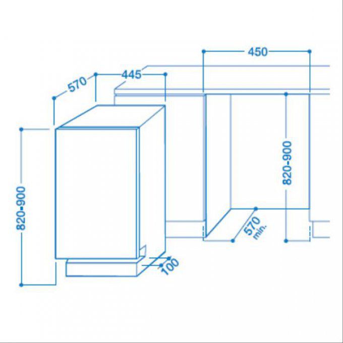 Lave-vaisselle Tout-intégrable INDESIT - DISR57M19CAEU