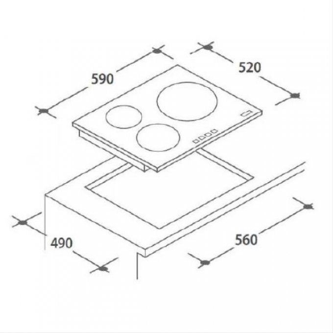 PLAQUE DE CUISSON - CANDY - CIVS677