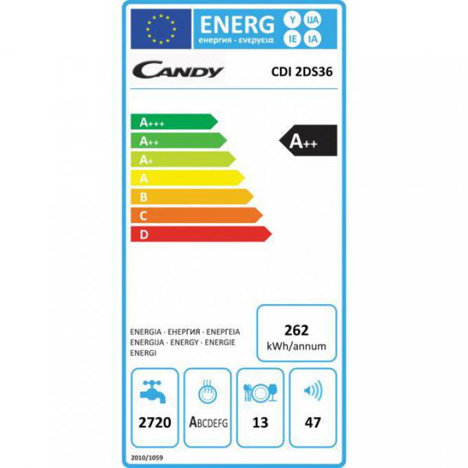 Lave-vaisselle Tout-intégrable CANDY - CDI2DS36-47/T