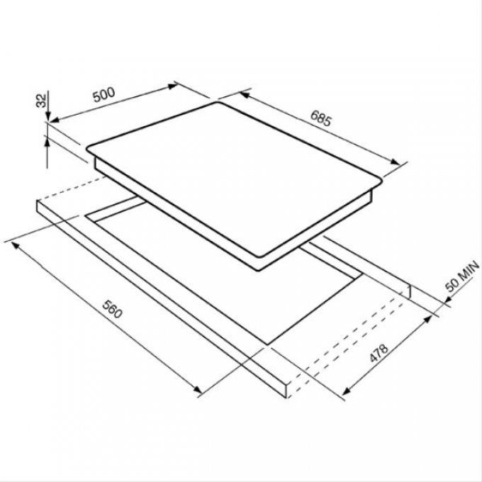 PLAQUE DE CUISSON - SMEG - SE775GH5
