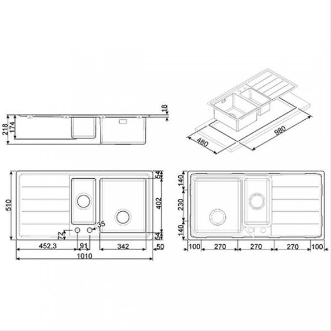 EVIER SMEG - LFT102S