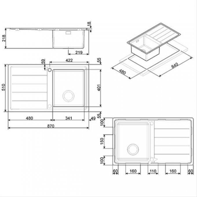 EVIER SMEG - LFT861D