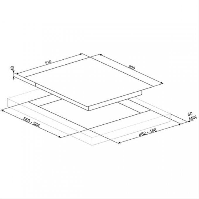 PLAQUE DE CUISSON - SMEG - PV163N2