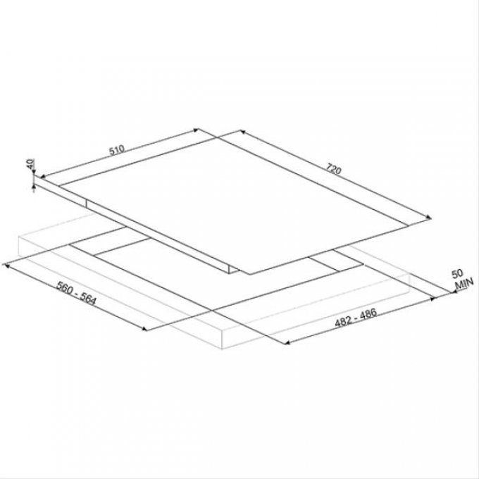 PLAQUE DE CUISSON - SMEG - PV175S2